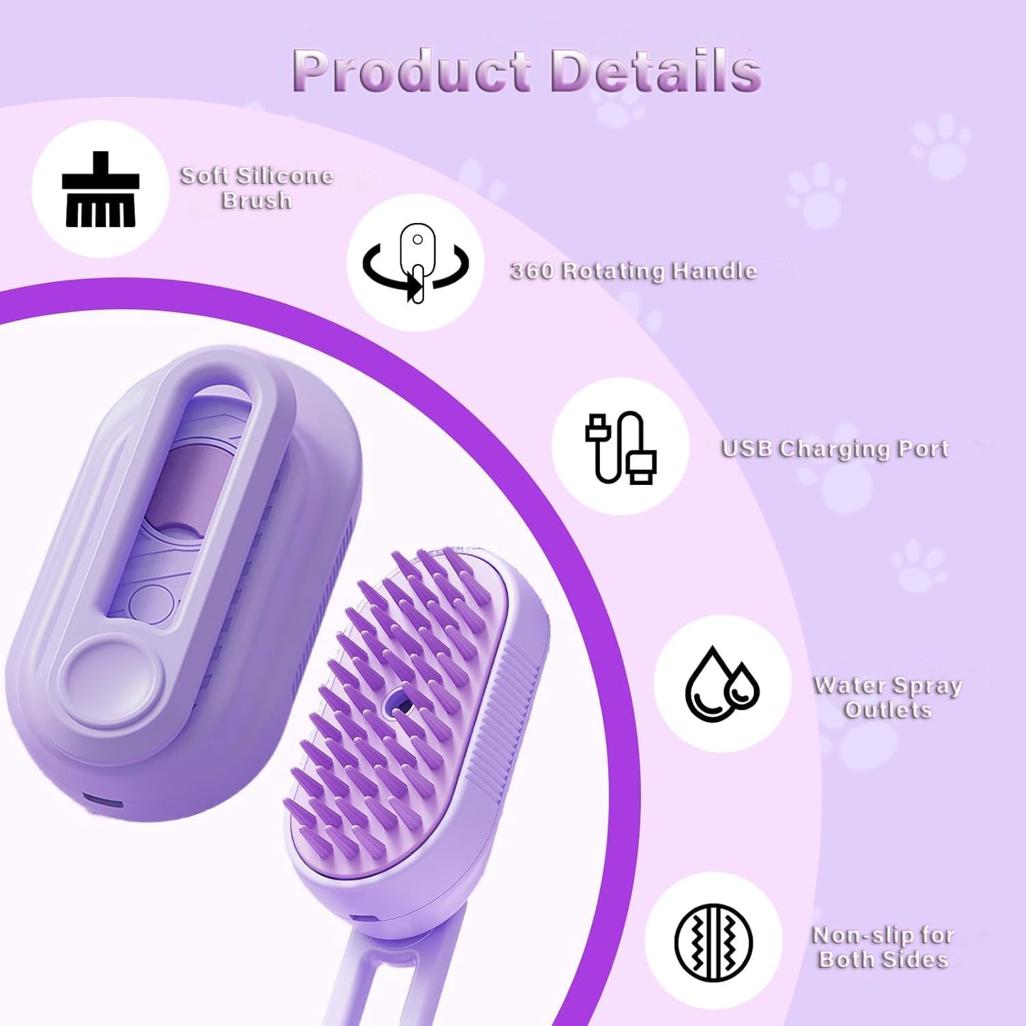 HeyePet™ SteamCare Brush — Cleaning & Massage In One