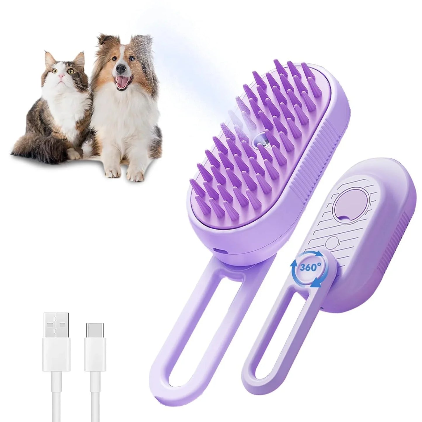 HeyePet™ SteamCare Brush — Cleaning & Massage In One