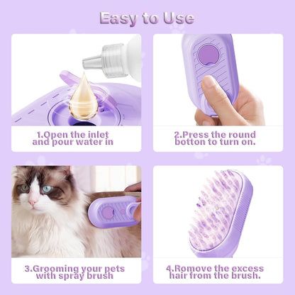 HeyePet™ SteamCare Brush — Cleaning & Massage In One