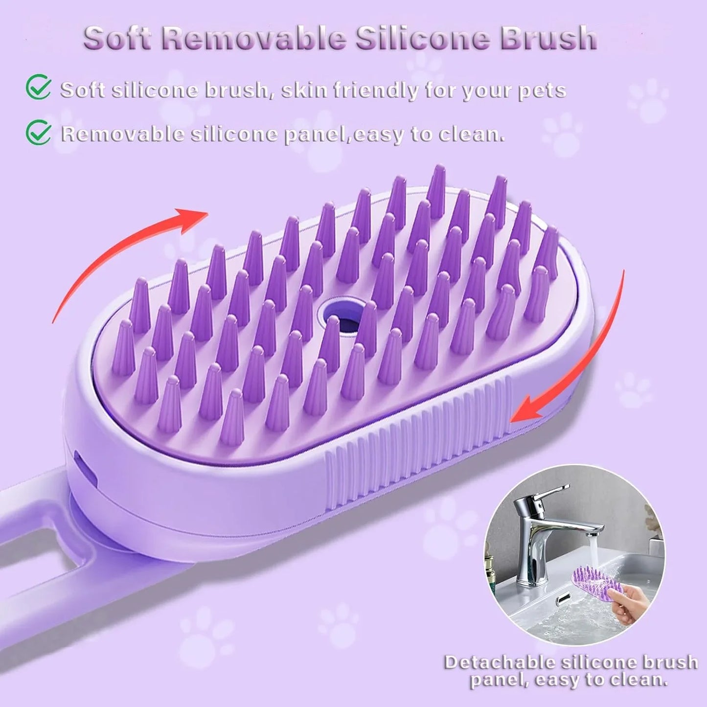 HeyePet™ SteamCare Brush — Cleaning & Massage In One